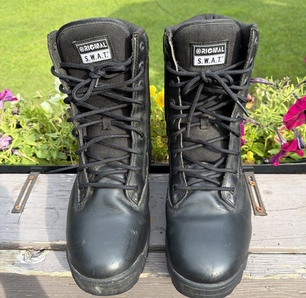 Original S.W.A.T. Classic 9 Tactical Boots Sz 11.5 Black Military Combat USA